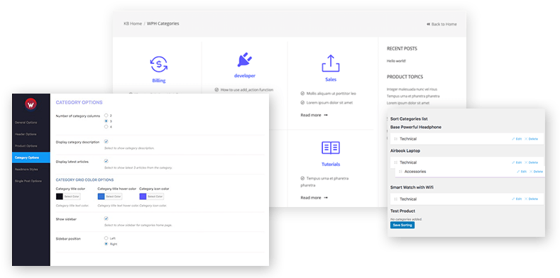 WordPress Knowledge base Categories