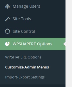 WPShapere menu