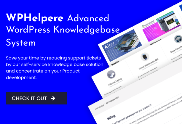 WPHelpere WordPress Knowledge base plugin