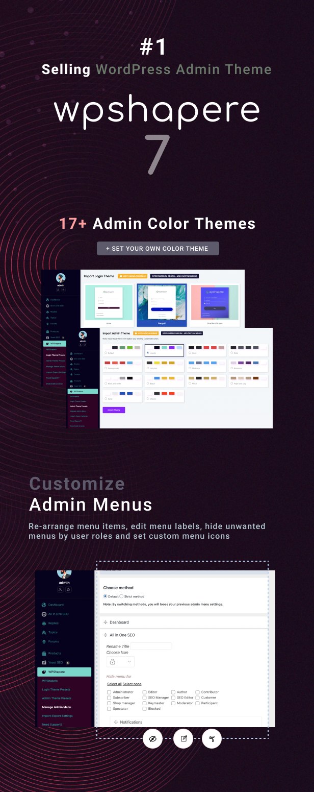 WPShapere WordPress Admin Theme and White Label Solution